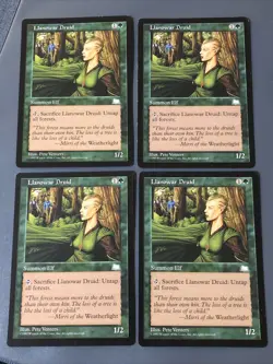 Llanowar Druid X4 Weatherlight Various Cond English See Front/back Pics - Image 1
