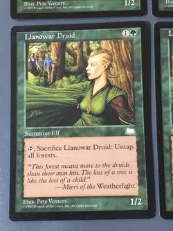 Llanowar Druid X4 Weatherlight Various Cond English See Front/back Pics - Image 3