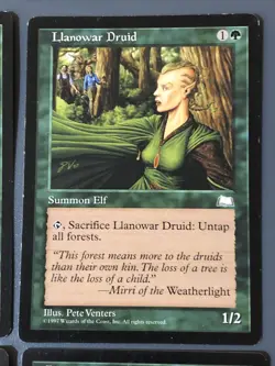 Llanowar Druid X4 Weatherlight Various Cond English See Front/back Pics - Image 4