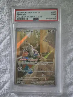 Pokemon TCG Mimikyu Paldean Fates Promo Card 075 PC Stamp - Image 1