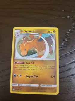Dragonite 119/181 Pokemon TCG Sun & Moon Team Up Cosmos Holo Rare Pokemon Card - Image 2
