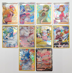 Lot of 10 Pokemon TCG Cards Cheryl Irida Serena Blissey Flaaffy Kingdra Braixen - Image 1