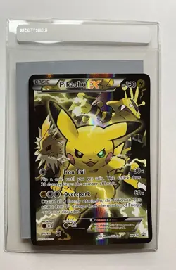 Pikachu EX XY124 XY Black Star Promo Holo Art Pokemon Card LP - Image 1
