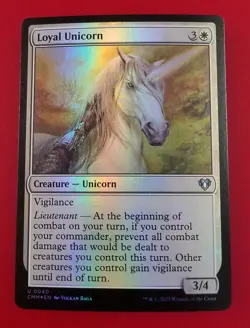 1x Loyal Unicorn | FOIL | Commander Masters | MTG Magic Cards - Image 1