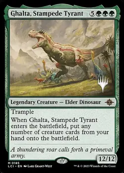 MTG GHALTA, STAMPEDE TYRANT The Lost Caverns of Ixalan Promos NM - Image 1