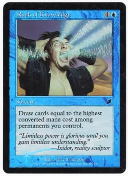 Rush of Knowledge 2003 Scourge FOIL Blue Common Sorcery MTG SP - NM AZ1 - Image 1