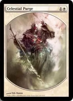 Celestial Purge - Textless Player Rewards Magic mtg Heavy Play, English Player R - Image 1