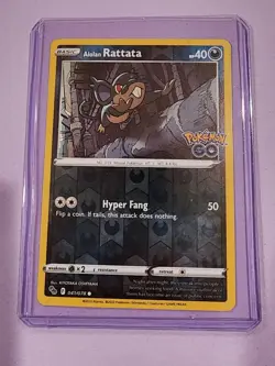 2022 Alolan Rattata 41/78 - Reverse Holo - Pokemon Go - NM/Mint Pokemon TCG - Image 3