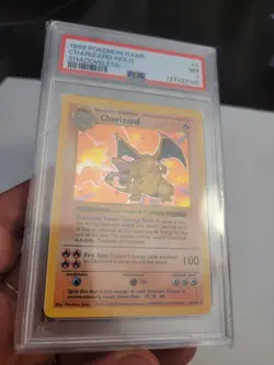 1999 Pokemon Game Base Set Charizard shadowless HOLO PSA 7 - Image 3