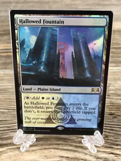 Magic The Gathering Hallowed Fountain Ravnica Allegiance Foil Trading Card NM - Image 1