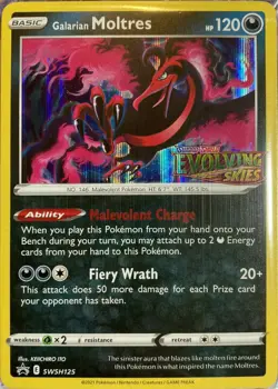 Galarian Moltres - SWSH125 - Prerelease Promo NM, English Pokemon Promos - Image 1