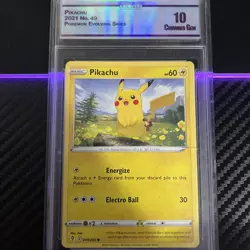 CC&G 8.5 Pikachu Gem Mint 049/203 SWSH Evolving Skies Pokemon 2021 - Image 2