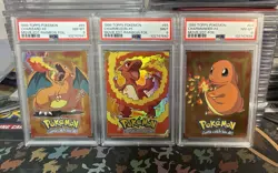 PSA 8, 9 Charizard Charmeleon Charmander Rainbow Foil Movie Edt Pokemon E6 TOPPS - Image 3