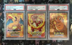 PSA 8, 9 Charizard Charmeleon Charmander Rainbow Foil Movie Edt Pokemon E6 TOPPS - Image 5