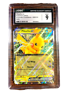 Pikachu EX Double Rare #028 - CGC MINT 9 - SV Prismatic Evolutions - Pokemon TCG - Image 1