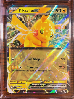 Pikachu EX Double Rare #028 - CGC MINT 9 - SV Prismatic Evolutions - Pokemon TCG - Image 2
