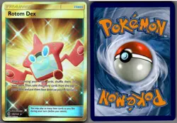 2017 Pokemon, Sun & Moon Base, #159/149 Rotom Dex, Gold Secret Rare - Image 1