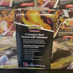 Pokemon TCG Fall 2020 Collector’s Treasure Chest Lunch Box Tin NEW Sealed - Image 3