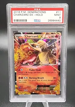 PSA 9 Mint 2016 Pokemon XY Generations Charizard EX 11/83 - Image 1