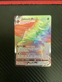 Orbeetle VMAX Secret Rare 186/185 Pokemon Vivid Voltage NM - Image 1