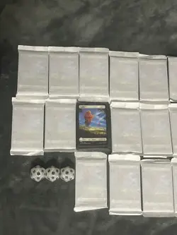 Final Fantasy MTG 19 SEALED Basic Land NON FOILS Spindown White Dice X3 - Image 2