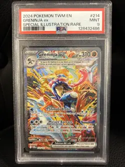 2024 POKEMON TWILIGHT MASQUERADE SPECIAL ILLUSTRATION RARE GRENINJA EX PSA 9 - Image 1