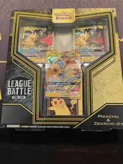 Pikachu & Zekrom-GX Pokemon TCG SEALED League Battle Deck - Image 1
