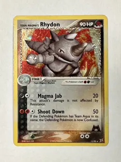 Pokemon TCG - Team Magma's Rhydon - 11/95 - Team Magma vs Team Aqua Holo LP/NM - Image 1