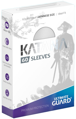 60 Ultimate Guard Katana White Japanese Card Sleeves Deck Protector Small japan - Image 1