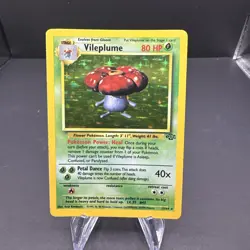 1999 Pokemon TCG Jungle Vileplume Holo Rare Card #15/64 LP Condition - Image 1