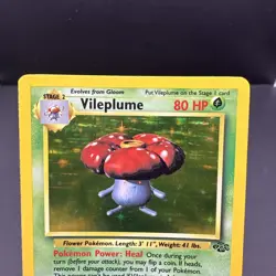 1999 Pokemon TCG Jungle Vileplume Holo Rare Card #15/64 LP Condition - Image 3