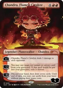 Chandra, Flame's Catalyst (Rainbow Foil) -Foil Near Mint MTG Secret Lair - Image 1