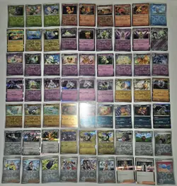 Paldean Fates 63 CARDS REVERSE HOLO/EX LOT Mint 2023 POKEMON SCARLET & VIOLET - Image 1