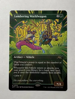 Lumbering Worldwagon (Borderless / extended art) Aetherdrift Regular - Image 2