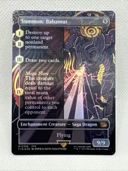MTG - Summon: Bahamut (Borderless) Final Fantasy Foil NM Pack Fresh - Image 1