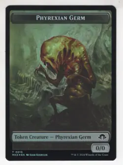 MTG Modern Horizons 3 Double Sided Foil Token #16/20 Phyrexian Germ / Snake - Image 1