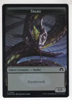 MTG Modern Horizons 3 Double Sided Foil Token #16/20 Phyrexian Germ / Snake - Image 2