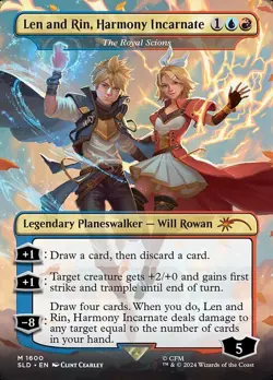 The Royal Scions "Len and Rin, Harmony Incarnate" - Rainbow Foil Exte SLD NM MTG - Image 1