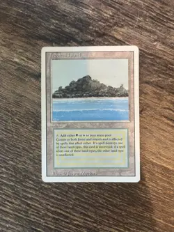 MTG Tropical Island Revised Edition Reserve List Heavy Played HP - Image 1
