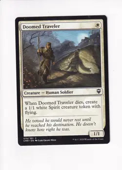2020 MAGIC THE GATHERING MTG COMMANDER LEGENDS DOOMED TRAVELER (#1) (X) - Image 1