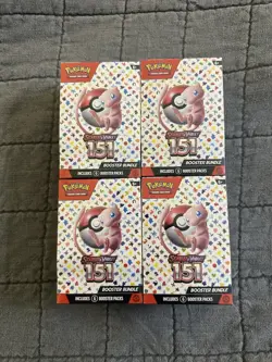 Pokemon TCG Scarlet & Violet 151 Booster Bundle Lot of 4 Sealed - Image 1