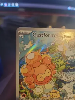 Pokemon TCG Castform Sunny Form Illustration Surging Sparks 195/191 NM - Image 2