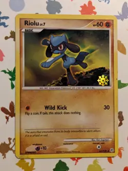 Pokemon TCG Riolu 61/123 Countdown Calendar Snowflake Stamp English 2008 - Image 1