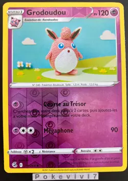 Carte Pokemon GRODOUDOU 111/264 REVERSE Epee et Bouclier 8 EB08 FR NEUF - Image 1