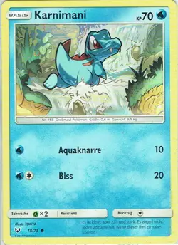 Pokemon Karte Schimmernde Legenden Nr. 18/73 Karnimani - Image 1