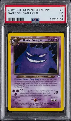 2002 POKEMON NEO DESTINY #6 DARK GENGAR-HOLO PSA 7 - Image 1