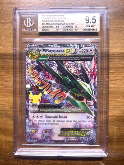 BGS 9.5 M RAYQUAZA EX 76/108 CELEBRATIONS CLASSIC COLLECTION POKEMON - Image 1