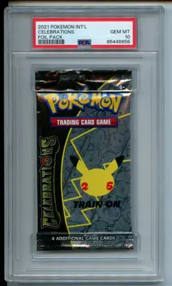 2021 Pokemon Celebrations PSA 10 GEM MINT Graded Sealed Booster Pack Pokemon - Image 1
