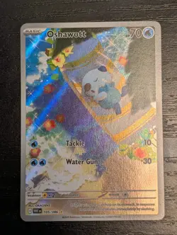 Pokemon TCG SV White Flare Oshawott # 105 / 086 Illustration Rare NM - Image 1