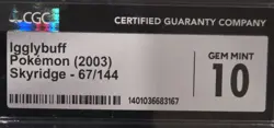 Igglybuff Pokemon (2003) Skyridge 67/144 CGC 10 MINT Common WOTC - Image 2